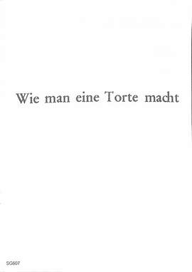 Wiener, H: Wie man eine Torte macht