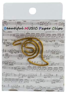 Paper clip horn golden (15 pcs/pack) H:3 cm