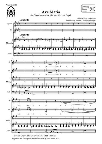 Caccini, G: Ave Maria