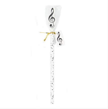 Pencil note with g-clef eraser topper white
