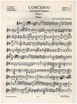 Zelter, C F: Concerto E flat major