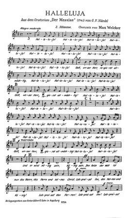 Handel, G F: Hallelujah aus Messias HWV 56