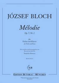 Bloch, J: Melodie op 7,2 op. 7,2