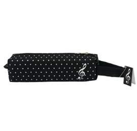 Pencil case g-clef dots black 22*5,5*6,5 CM H