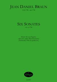 Braun, J D: 6 Sonaten op 6 op. 6