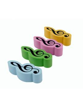 Eraser g-clef 4 colors/pack 4*1.7 cm