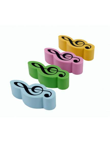 Eraser g-clef 4 colors/pack 4*1.7 cm