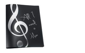 Ring binder All I need is Music silver A4/2 rings/20 mm