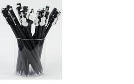 Pencil with violin charm (B) white/crystal