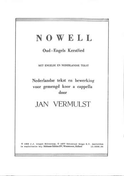 Vermulst, J: Nowell