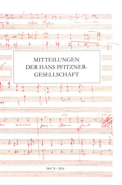 Mitteilungen der Hans Pfitzner Gesellschaft 76