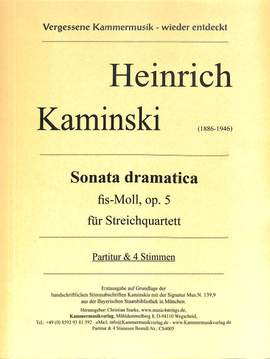 Kaminski, H: Sonata dramatica fis-moll op 5