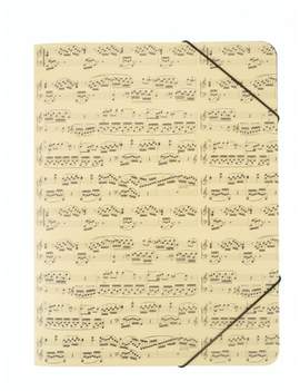 Elastic folder notelines creme A4