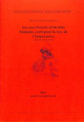 Paisiello, G: Andante ecrit pour la fete de l'imperatrice