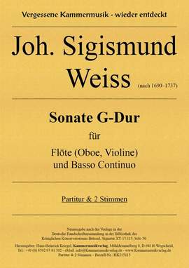 Weiss, J S: Sonate G-Dur G major