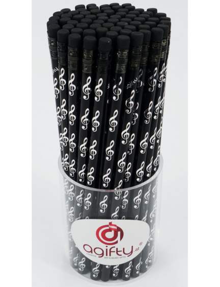 Pencil g-clef black/silver