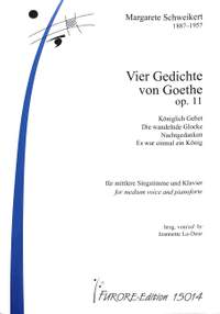 Schweikert, M: 4 Gedichte von Goethe op 11