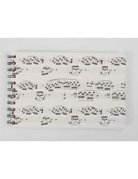 Spiral notebook sheet music white/black A5 / 96 sheets (192 pages)