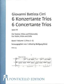 Cirri, G B: 6 Konzertante Trios op 18/1