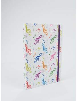 Notebook g-clef colourful A5 / 96 sheets (192 pages)