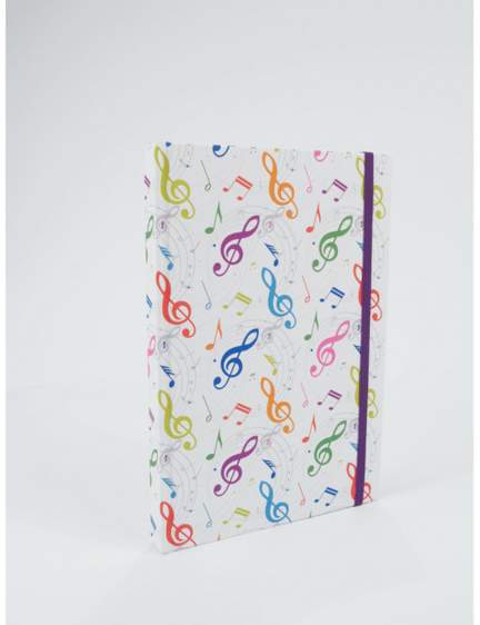 Notebook g-clef colourful A5 / 96 sheets (192 pages)