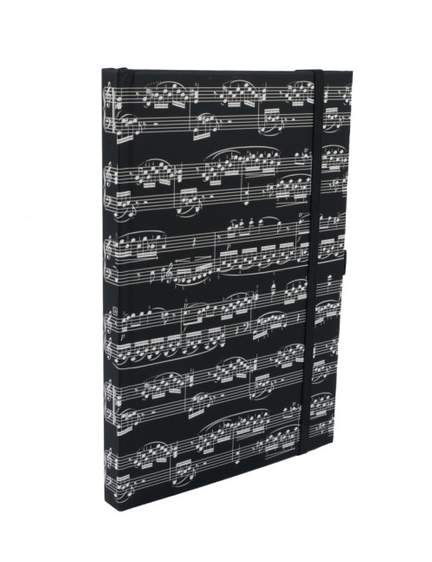 Notebook sheet music black A5 / 96 sheets (192 pages)