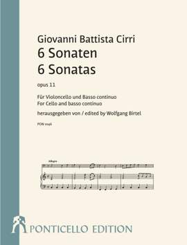 Cirri, G B: 6 Sonatas op 11 op. 11