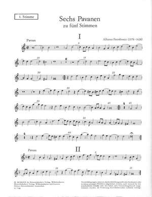 Ferrabosco, A I: 6 Pavanen zu 5 Stimmen