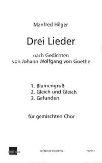 Hilger, M: 3 Lieder nach Gedichten von Goethe