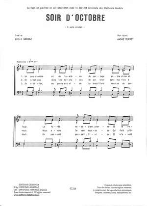 Ducret, A: Soir d'Octobre