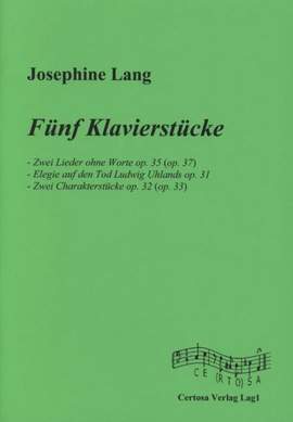 Lang, J: 5 Klavierstücke