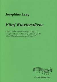 Lang, J: 5 Klavierstücke