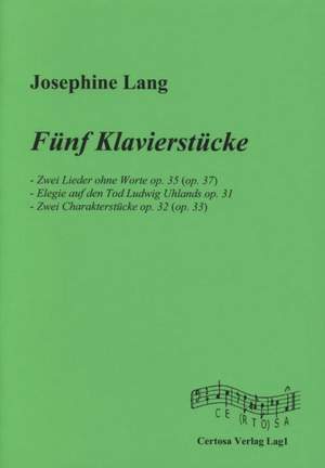 Lang, J: 5 Klavierstücke