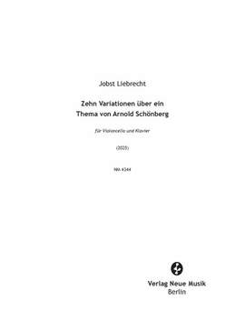 Liebrecht, J: Zehn Variationen über ein Thema von Arnold Schönberg