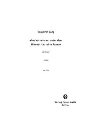 Lang, B: alles Vornehmen unter dem Himmel hat seine Stunde