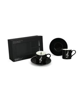 Espresso cup with saucer g-clef