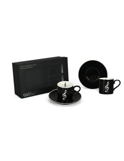 Espresso cup with saucer g-clef