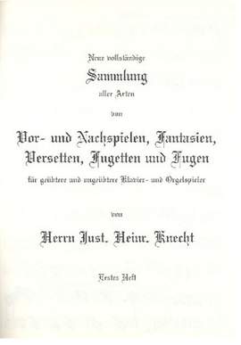 Knecht, J H: Neue vollständige Sammlung aller Arten Vol. 1