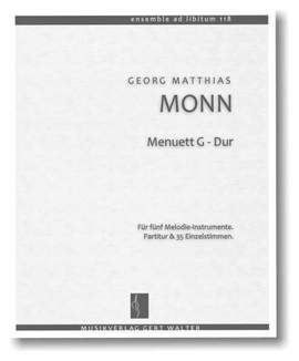 Monn, G M: Menuett G-Dur