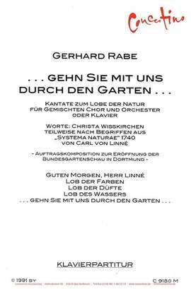 Rabe, G: ... gehn Sie mit uns durch den Garten ...