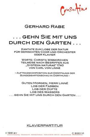 Rabe, G: ... gehn Sie mit uns durch den Garten ...
