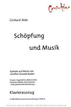 Rabe, G: Schöpfung und Musik