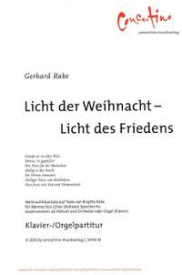 Rabe, G: Licht der Weihnacht - Licht des Friedens