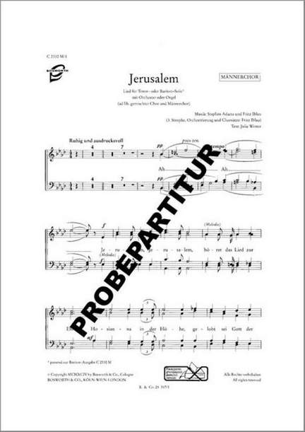 Adams, S: Jerusalem