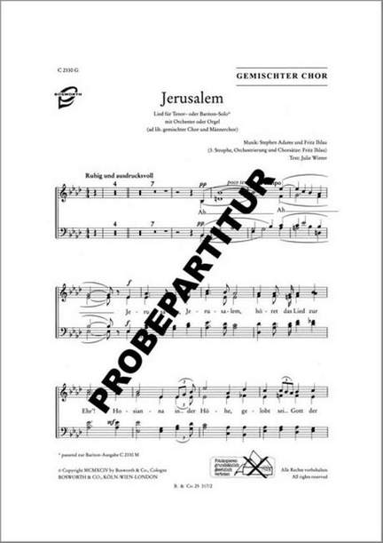 Adams, S: Jerusalem