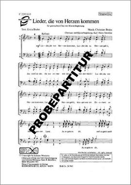 Bruhn, C: Lieder, die von Herzen kommen