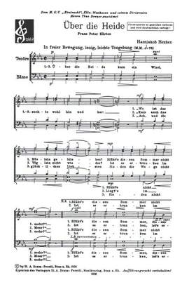 Heuken, H: Über die Heide für Männerchor a cappella