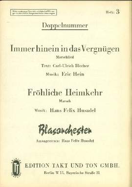Immer hinein in das Vergnügen und