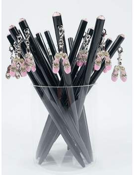 Kugelschreiber mit Anhänger Ballettschuhe rosa/Kristall