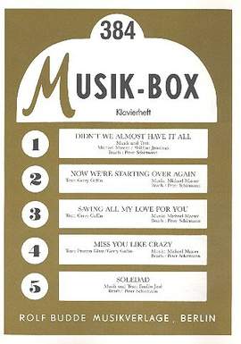 Musik Box 384 Klavierheft